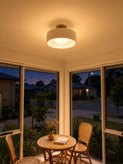 Cerova Porcelain Flush Mount Ceiling Light – Modern Low-Profile Fixture